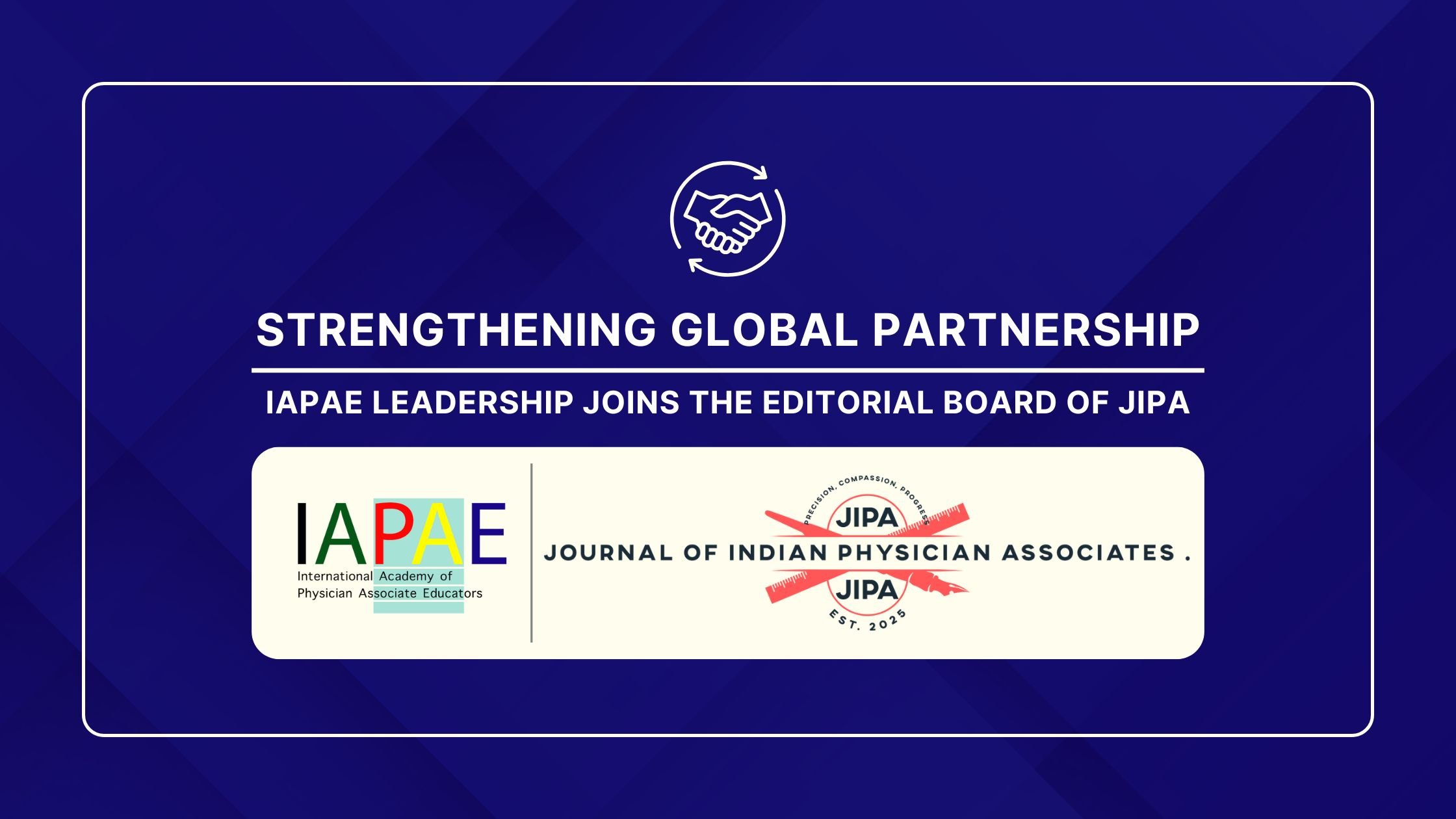 IAPAE Leadership Joins the Editorial Board of JIPA
