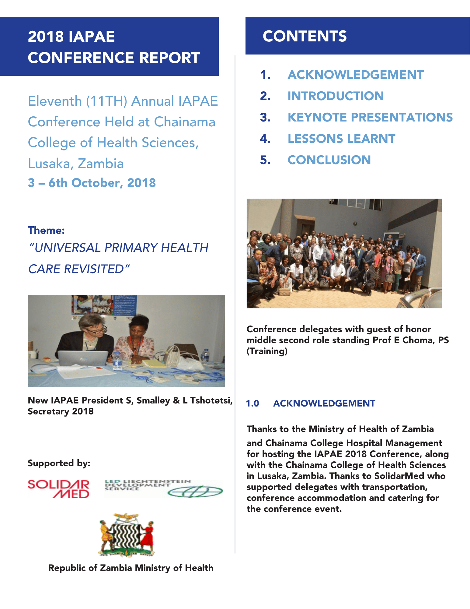 11th Annual IAPAE Conference Report 2018